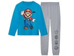 Комплект пижама Super Mario с дълъг ръкав и панталон с щампи на герои от играта.