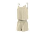 Light beige pajama set with a camisole top and shorts.