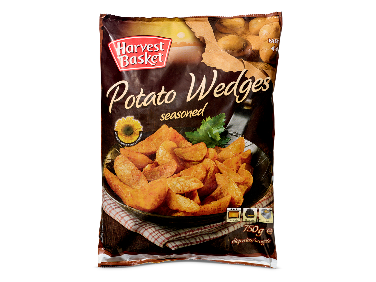 Harvest Basket gekruide aardappelpartjes (750g).
