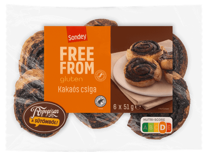 Gluténmentes kakaós csiga (Lidl Plus)