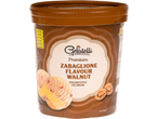 Inghețată Gelatelli Premium: aromă Zabaione cu nuci.