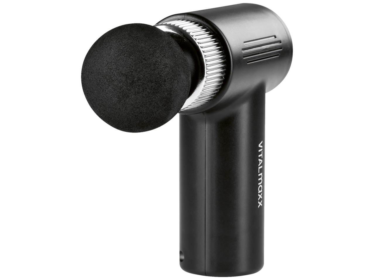 Vitalmaxx massaažipüstol musta värvi, ümmarguse otsikuga