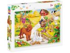 Пъзел Super Color с 24 части, изобразяващ ферма с животни и плашило.