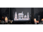 LIVARNO home LED Window Decoration with a winter village scene and candles