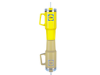 Yellow Lidl travel mug with straw.