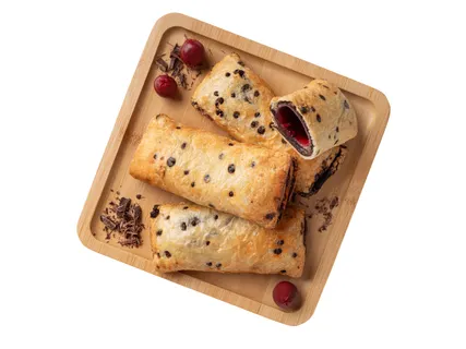 Belga csokis-meggyes párna