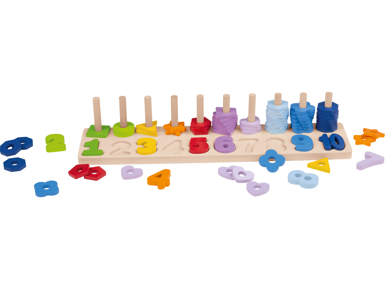 Melissa & Doug drvena igračka za slaganje za decu.