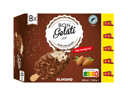 BON GELATI 8 glaces vanille amandes