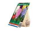 A package of Holland Selection Hyacinthus orientalis 'Mix' bulbs with a barcode.