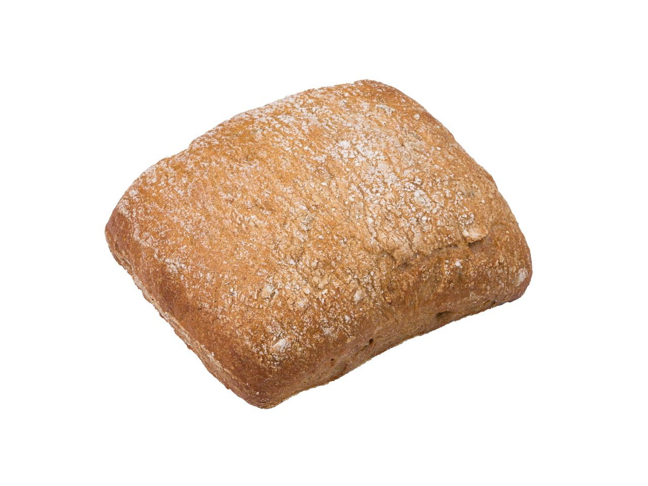 En liten, fyrkantig brödbit.