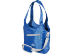 Bolsa Crivit azul com alça curta e longa.