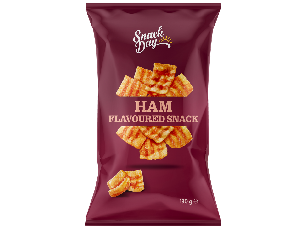Gustare Snack Day cu aromă de șuncă, 130g.