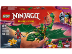 Building set with a green dragon, figures, and the text “Dragons Rising”.