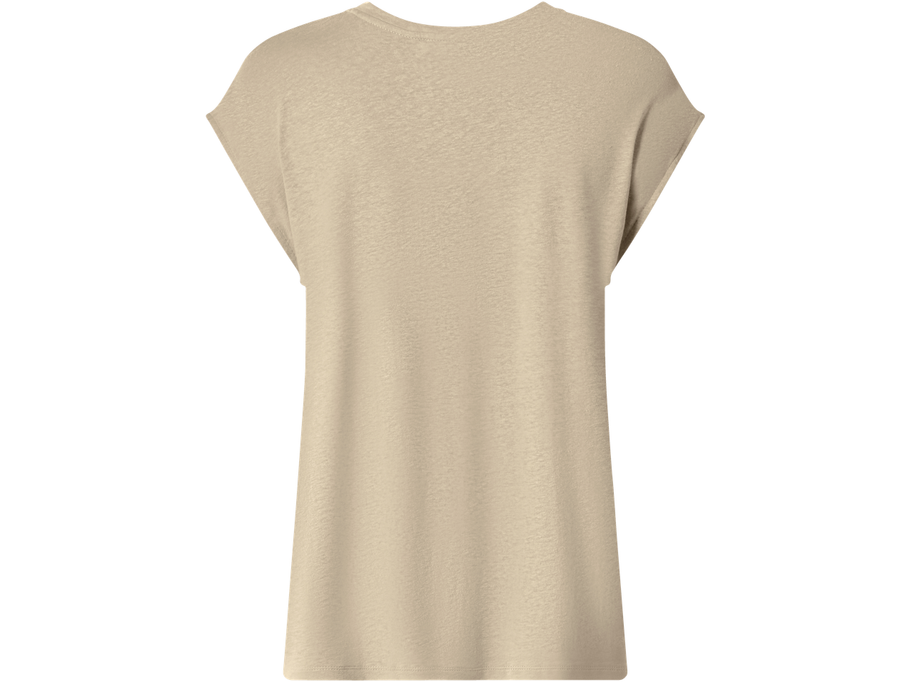 Vestido-camisa feminino Esmara, vista traseira, bege.