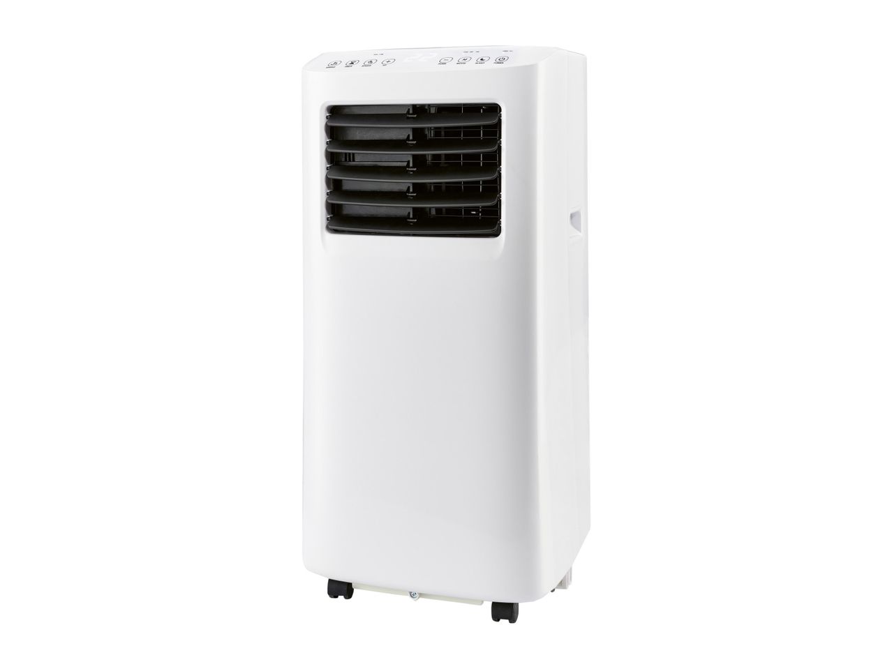 A white portable air conditioner unit.