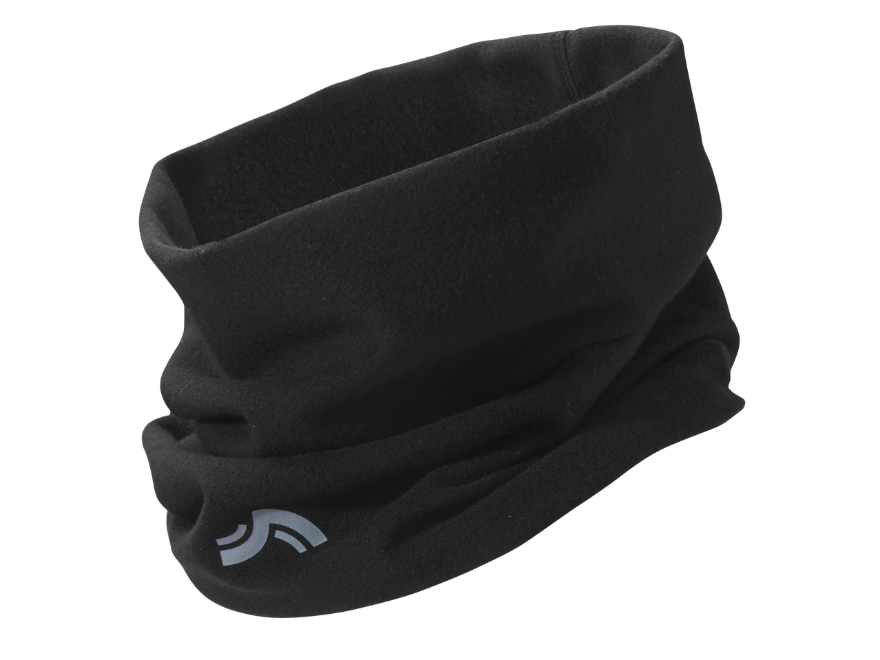 CRIVIT black fleece neck warmer with a grey logo