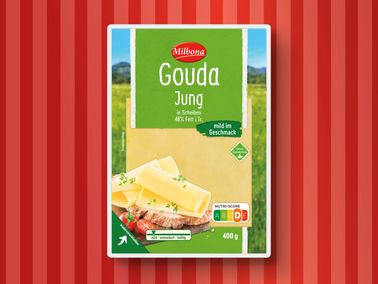 Milbona Gouda jung, in Scheiben