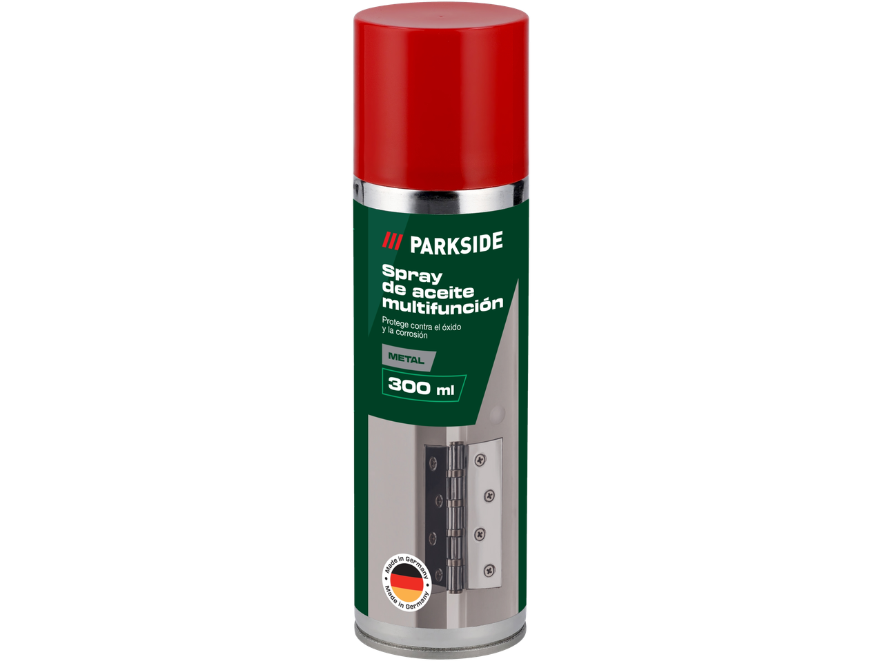 Spray de óleo multifunção Parkside protege contra ferrugem e corrosão; lata de 300 ml.
