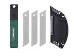 Parkside utility knife with three replacement blades and a blade disposal case.