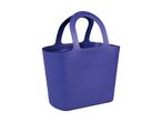A purple silicone tote bag.