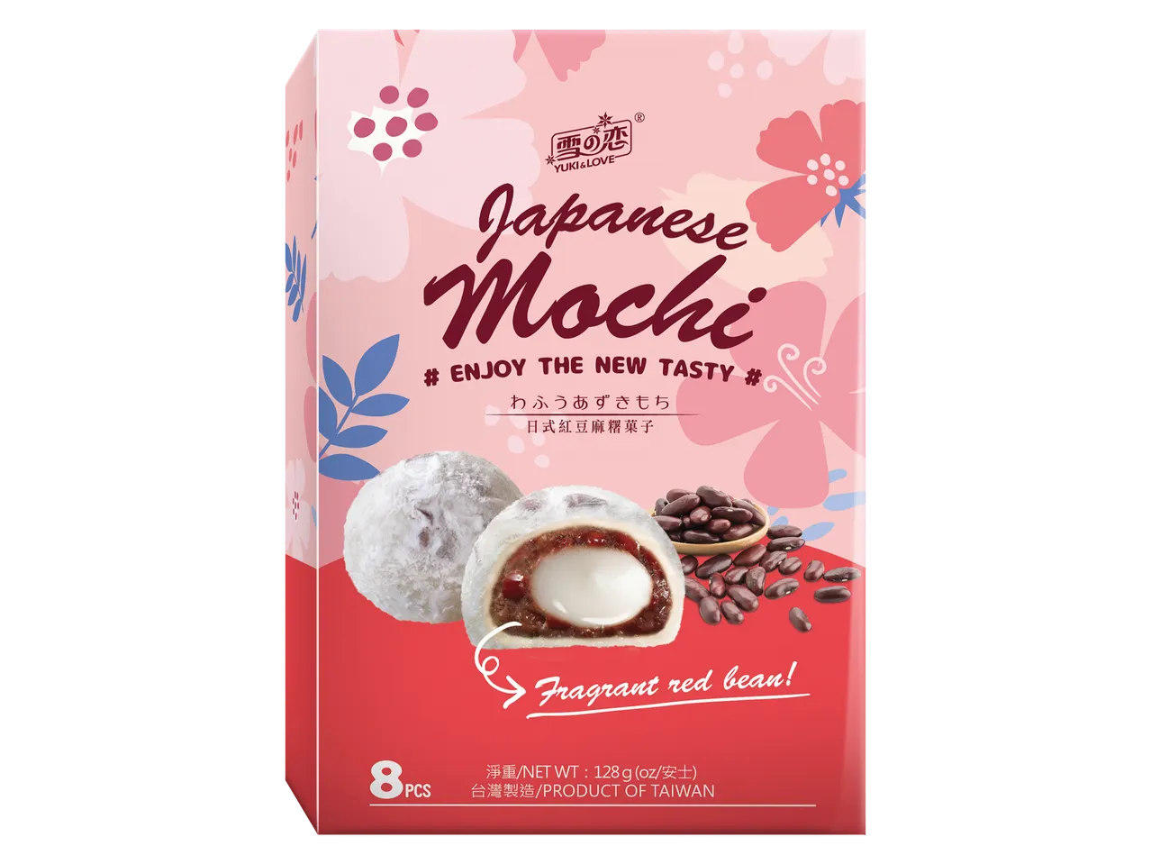 Yuki & Love Japanse mochi met rode bonen.