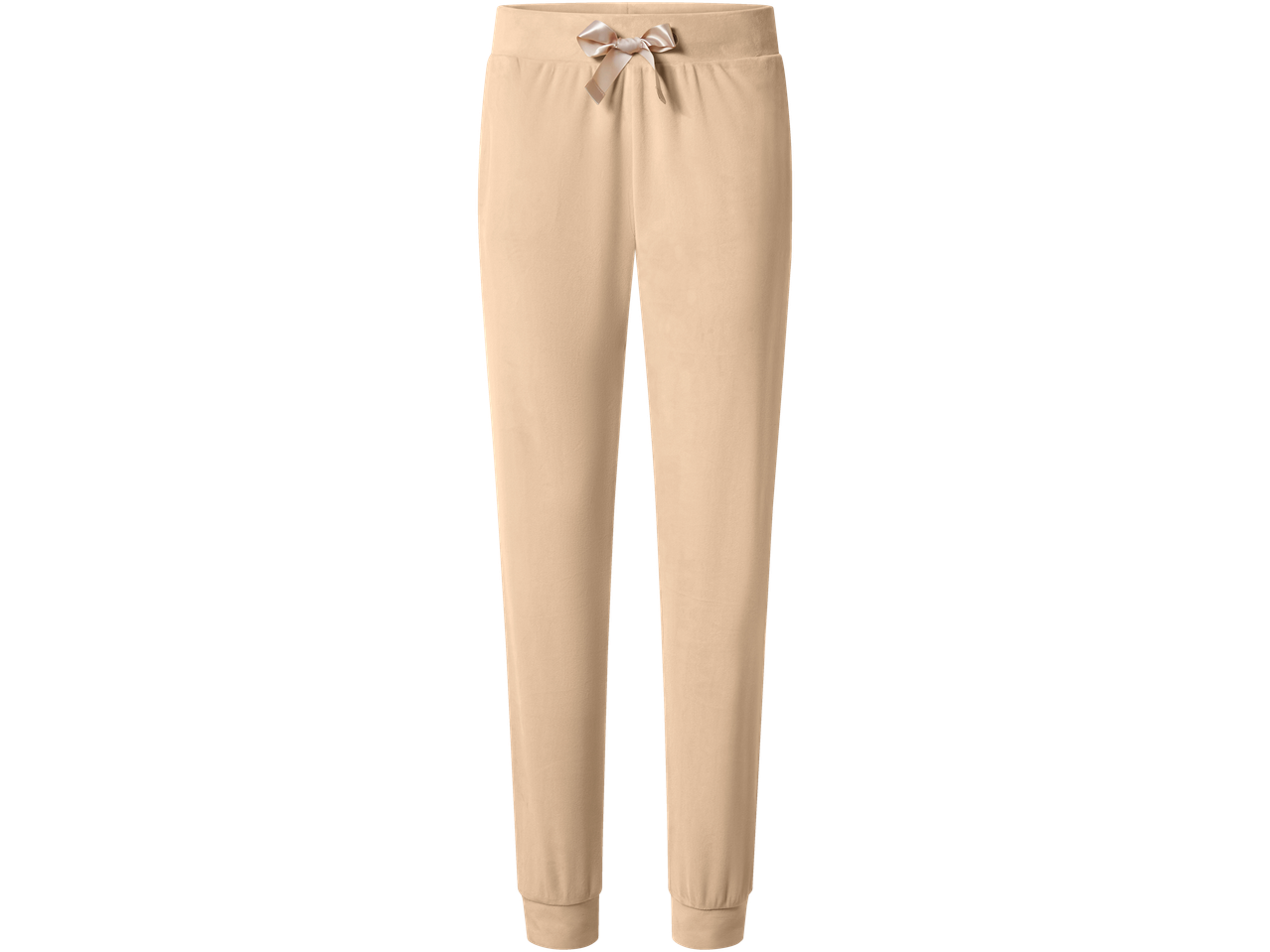 Beežid dressipüksid satiinnööriga