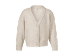 Beige cardigan med V-hals og knapper