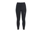 Black women's sports leggings with a high waist and side pockets