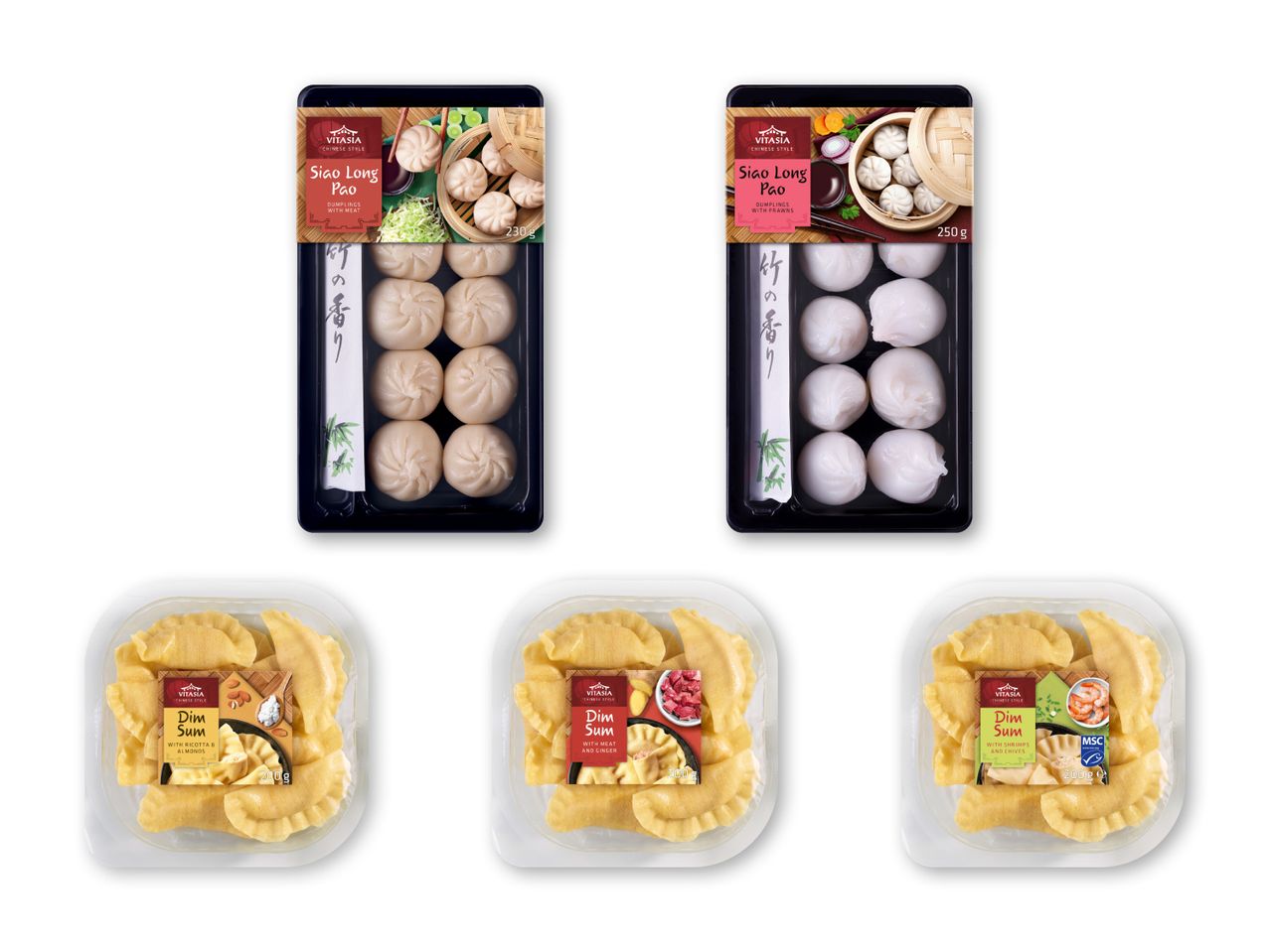Vitasias kinesisk inspirerede dumplings og dim sum i forskellige varianter.
