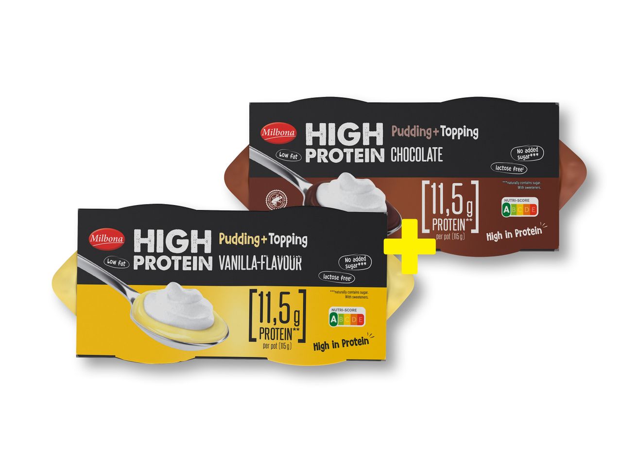Две купички с високопротеиново кисело мляко Nestle.