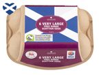 6 Woodcote very large free range Scottish eggs, RSPCA Assured.