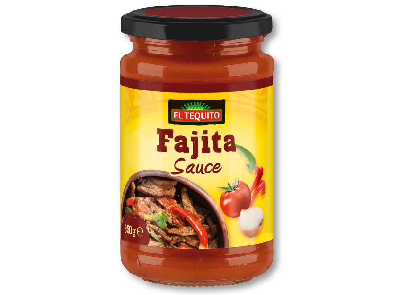 Стъклен буркан с фахита сос El Tequito.