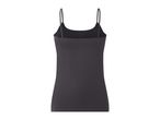 Women's dark grey camisole top with thin spaghetti straps