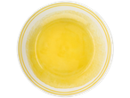 Tognana, serviço de mesa: prato redondo com padrão amarelo e duas riscas amarelas.