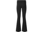 esmara® Ladies' Leggings, black, with a flared leg and ruched waistband.