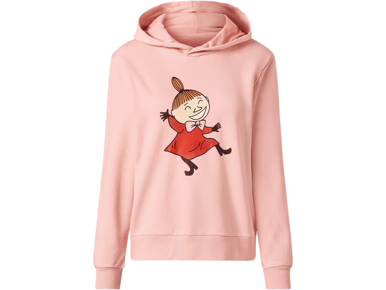 Rosa huvtröja med Mumin-tryck