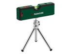 Nível a laser verde Parkside em um tripé.