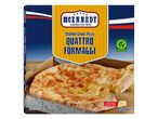 Pizza McEnnedy Quattro Formaggi surgelée, croûte farcie.