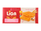 Liga Original Biscuits for Children, suitable from 6 months, with wheat and toy blocks.
