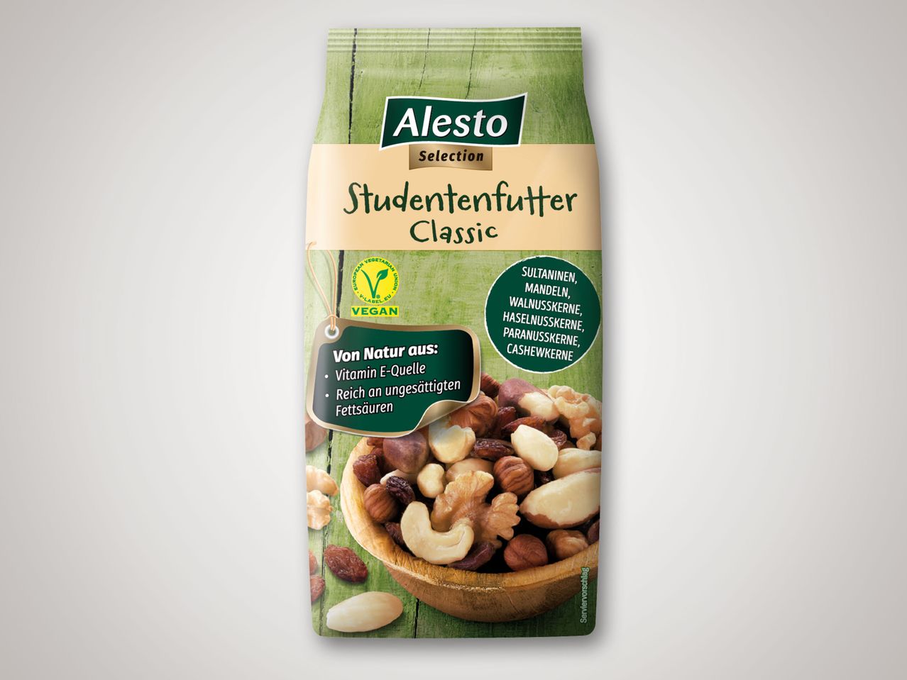 Alesto Selection Studentenfutter Classic: Nüsse, Trockenfrüchte, vegan.