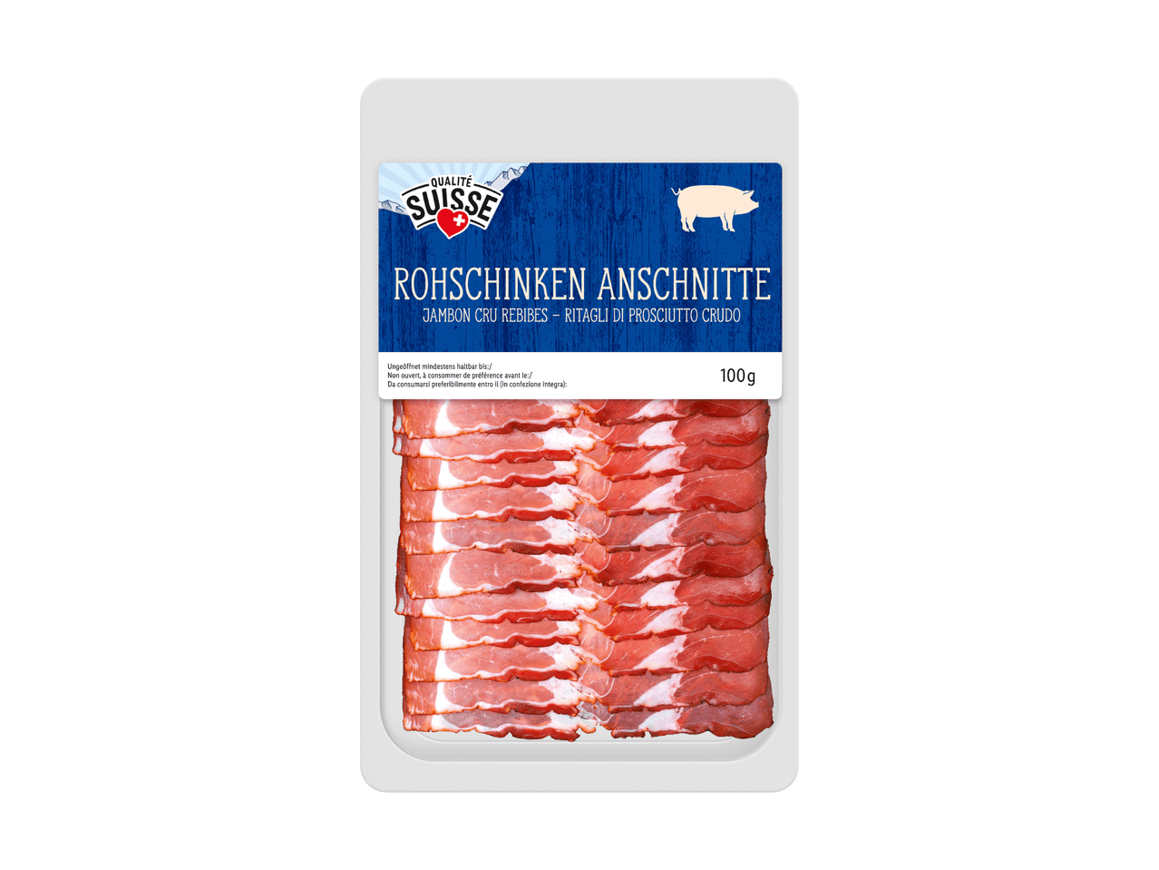 Confezione di ritagli di prosciutto crudo, 100g
