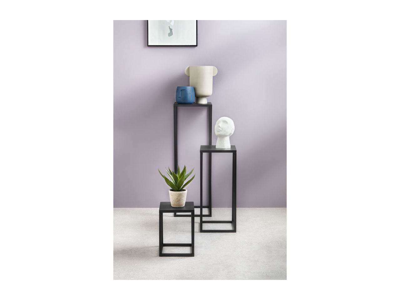 Go to full screen view: Livarno Home Plant Stand - Set of 3 - Image 6