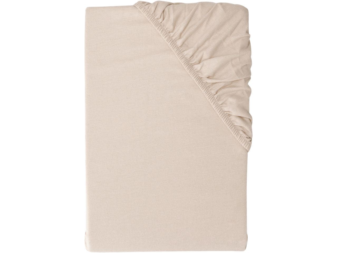 Livarno dra-på-lakan av bomullsflanell i beige