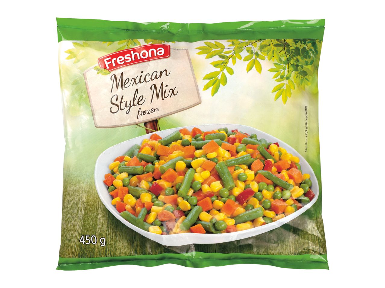Pungă de Freshona Mexican Style Mix, legume congelate, 450g.