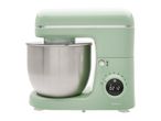 A light green SilverCrest stand mixer with a stainless steel bowl and digital display.