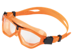 CRIVIT Kids' Swimming Goggles in orange with clear lenses and black adjustable straps.