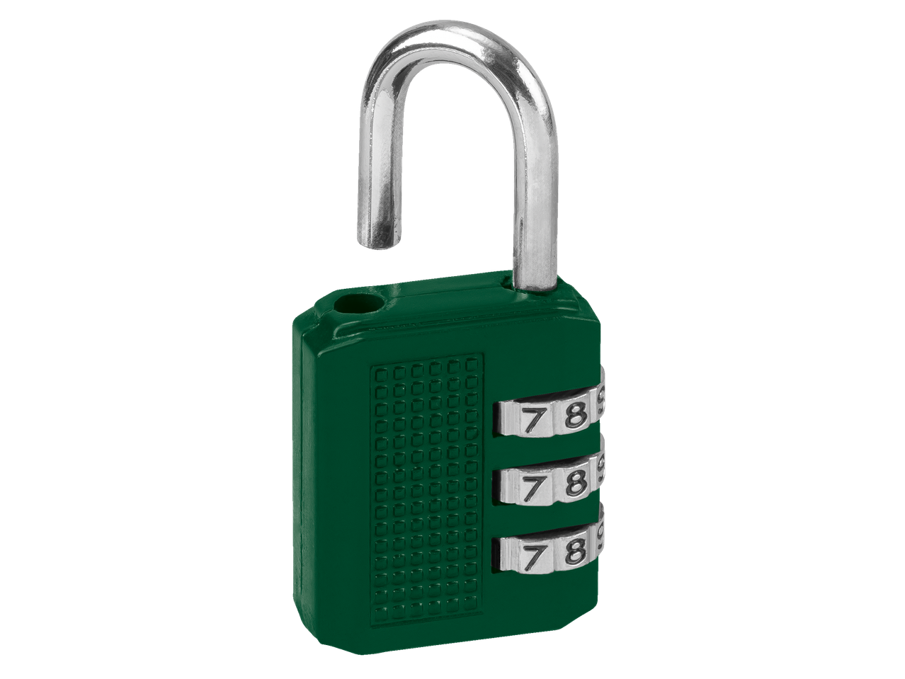 Open groen cijferslot.