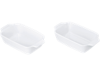 Două tăvi albe de grill și cuptor SILVERCREST