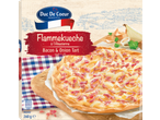 Duc De Coeur Flammekueche Spek & Uien Taart, diepgevroren, 260g, met Franse plattelandsillustratie.