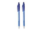 Two Paper Mate FlexGrip Ultra 1.0M ballpoint pens in blue.